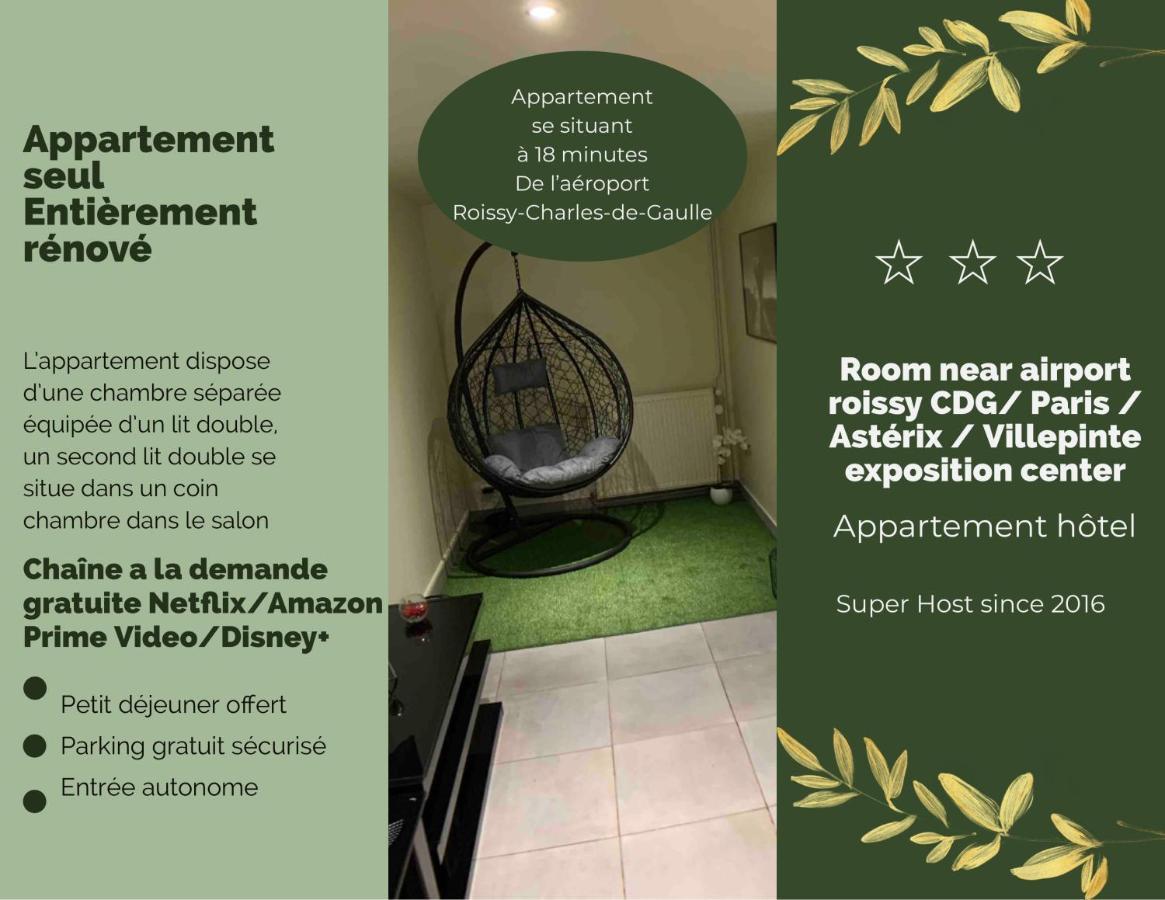 Appartement Cosy Proche Roissy Cdg Asterix Disneyland Paris Гусенвил Екстериор снимка